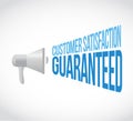 Customer Satisfaction guaranteed loudspeaker message