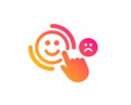 Customer satisfaction icon. Positive feedback sign. Vector