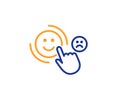 Customer satisfaction line icon. Positive feedback sign. Vector