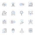 Customer satisfaction line icons collection. Feedback, Loyalty, Engagement, Experience, Complaints, Expectations