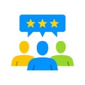 Customer satisfaction ratings and feedback. User experience feedback concept