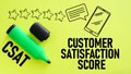 Customer Satisfaction Score CSAT is shown using the text and picture of stars