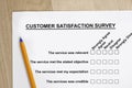 Customer satisfaction survey concept for company survey on customer