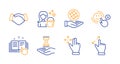 Customer satisfaction, Technical documentation and Handshake icons set. Vector