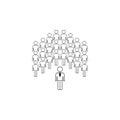 customer search icon. Element of business icon for mobile concept and web apps. Thin line customer search icon can be used for web
