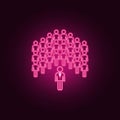 customer search neon icon. Elements of People set. Simple icon for websites, web design, mobile app, info graphics