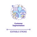 Customer segmentation concept icon