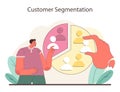 Customer Segmentation concept. A vibrant portrayal of market segmentation.
