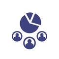 customer segmentation icon on white