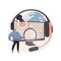 Customer self-service abstract concept vector illustration.