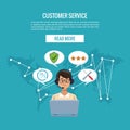 Customer service banner Royalty Free Stock Photo