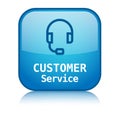 CUSTOMER SERVICE vector web button with icon Royalty Free Stock Photo