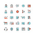 Customer service, call center vector flat icons