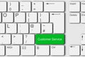 Customer service concept PC computer keyboard 3d illustration Royalty Free Stock Photo
