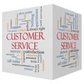 Customer Service 3D cube Word Cloud Concept Royalty Free Stock Photo