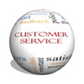 Customer Service 3D sphere Word Cloud Concept Royalty Free Stock Photo