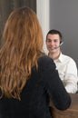 Customer at a service desk Royalty Free Stock Photo