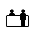 Customer service desk icon simple design Royalty Free Stock Photo