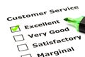 Customer service evaluation form Royalty Free Stock Photo