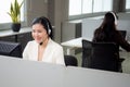 Customer service with friendly, woman call center and operator for support client. Royalty Free Stock Photo