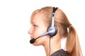 Customer service girl isolated Royalty Free Stock Photo