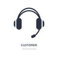 customer service headset icon on white background. Simple element illustration from Technology concept Royalty Free Stock Photo