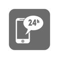 Customer service icon with smartphone