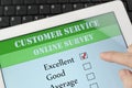 Customer service online survey Royalty Free Stock Photo