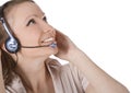 Customer service operator woman with headset Royalty Free Stock Photo