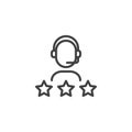 Customer service rating outline icon