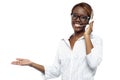 Customer service representative attending calls