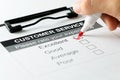 Customer service satisfaction survey form Royalty Free Stock Photo