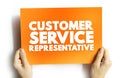 Customer Service Skills text quote on card, concept background Royalty Free Stock Photo