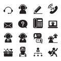 Customer Service and Support icon set