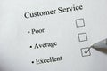 Customer service survey Royalty Free Stock Photo