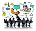 The Customer Service Target Market Support Assistance Concept Royalty Free Stock Photo