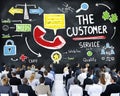 The Customer Service Target Market Support Assistance Concept Royalty Free Stock Photo