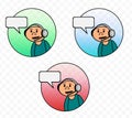 Customer Service Tech Support Vector Cartoon