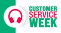Customer Service Week background or banner design template is observed every year in October. Royalty Free Stock Photo