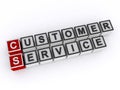 Customer service word block on white Royalty Free Stock Photo