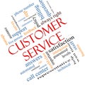 Customer Service Word Cloud Concept Angled Royalty Free Stock Photo