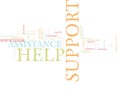 Customer support word cloud Royalty Free Stock Photo