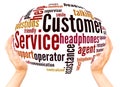 Customer Service word cloud hand sphere concept Royalty Free Stock Photo