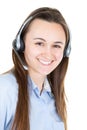 Customer service young woman smiling in call center office Royalty Free Stock Photo