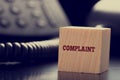 Customer services Complaint concept