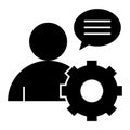 Customer Services Glyph Style vector icon which can easily modify or edit