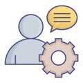 Customer Services Glyph Style vector icon which can easily modify or edit