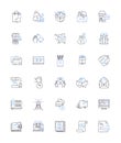 Customer services line icons collection. Satisfaction, Communication, Resolution, Engagement, Empathy, Support, Feedback