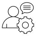 Customer Services outline vector icon which can easily modify or edit