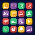 Customer Shopping Icons Flat Design Set Royalty Free Stock Photo